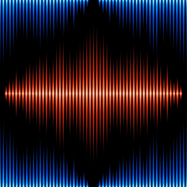 Vector patrones sin fisuras con forma de onda de sonido