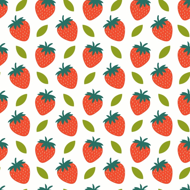 Patrones sin fisuras de fresas