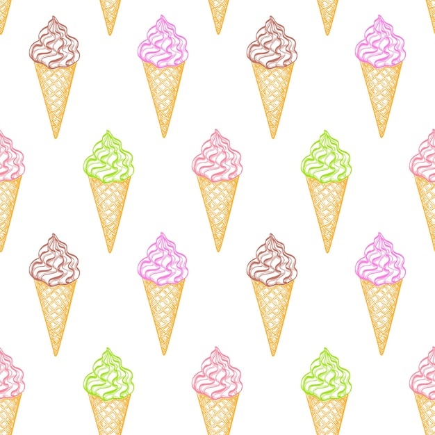 patrones sin fisuras con helado