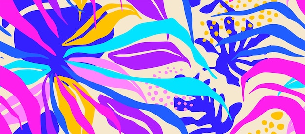 Patrones sin fisuras con hojas abstractas