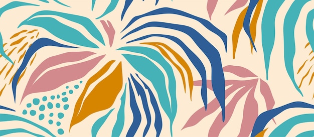 Patrones sin fisuras con hojas abstractas