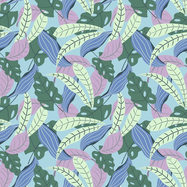 Patrones sin fisuras con hojas tropicales
