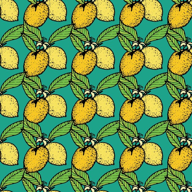 Patrones sin fisuras con limón