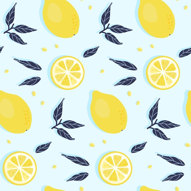 Patrones sin fisuras con limones