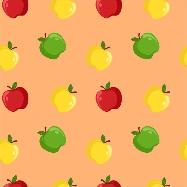 Patrones sin fisuras con manzanas