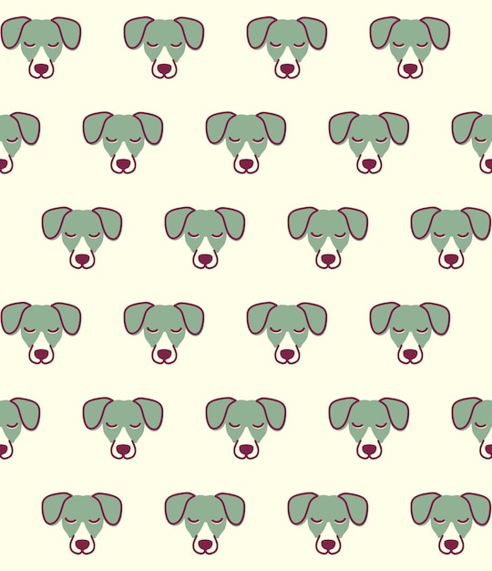 Patrones sin fisuras con perro. Linda cabeza de Jack Russell Terrier