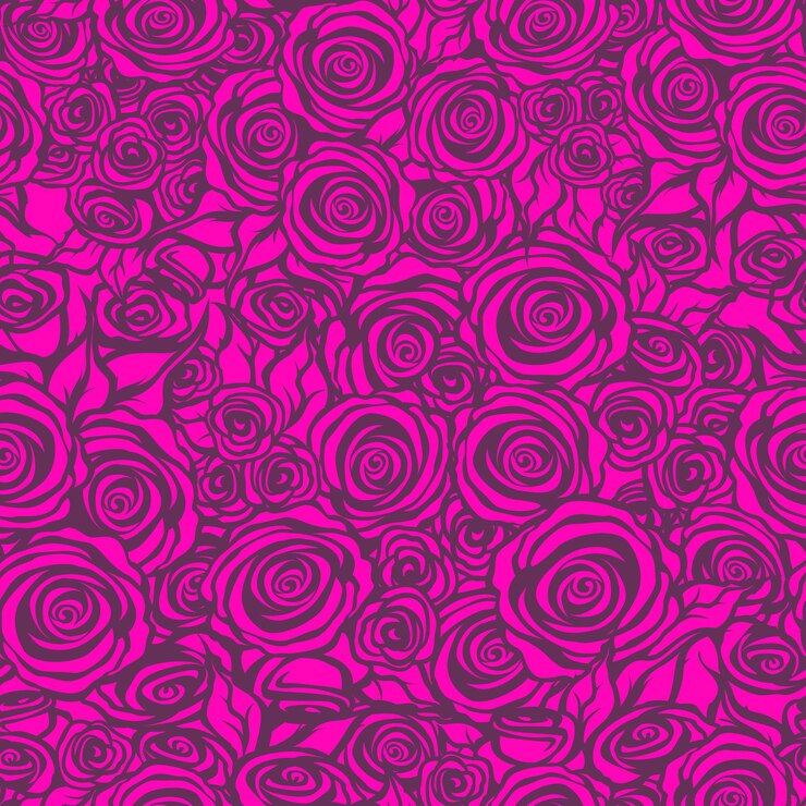 Vector patrones sin fisuras con rosas de flores grandes y pequeñas
