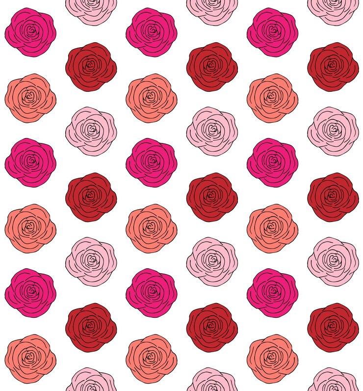 Vector patrones sin fisuras de rosas