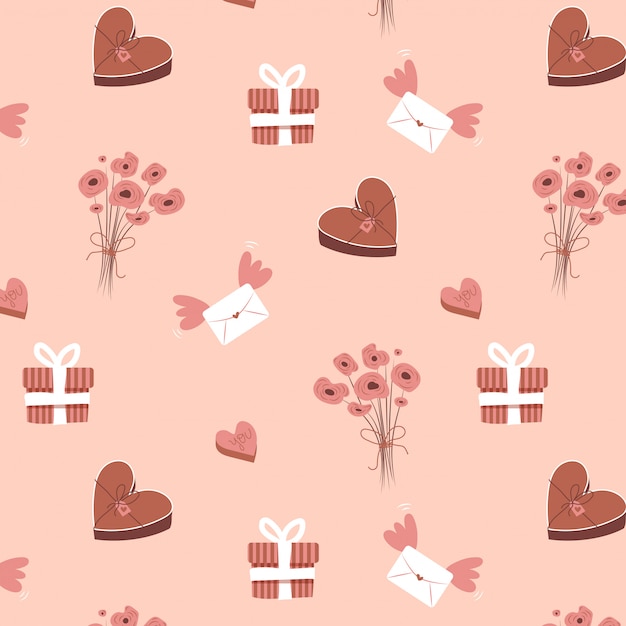 Patrones sin fisuras de San Valentín