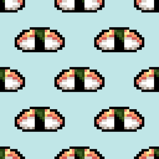 Vector patrones sin fisuras con sushi