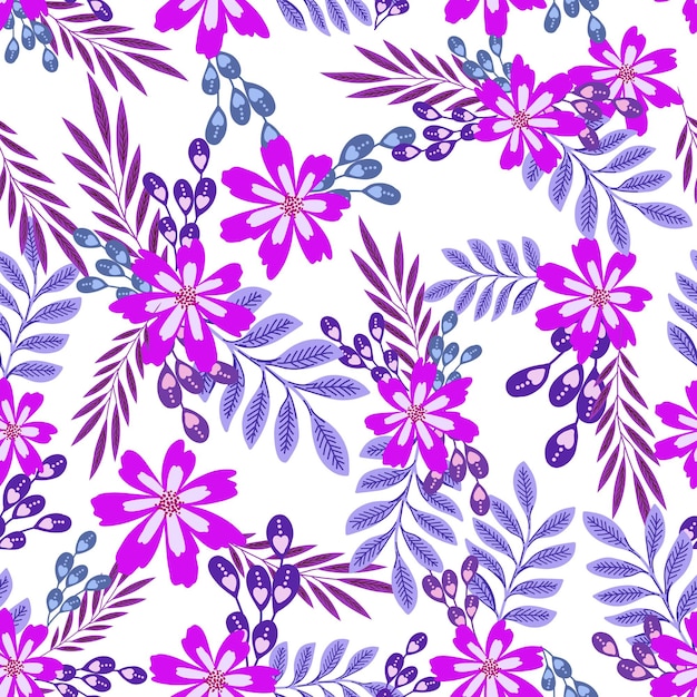 Vector patrones florales sin fisuras diseño vectorial para decoración interior de tela de cubierta de papel y otros usuarios