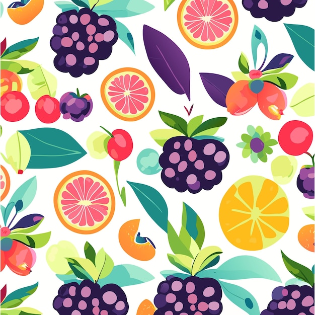 Vector patrones de frutas