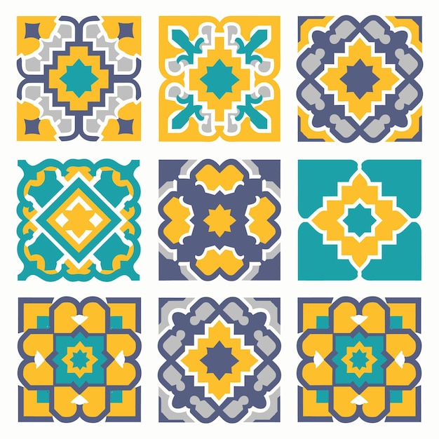 Patrones geométricos de azulejos