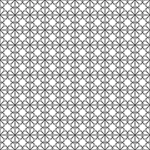 Patrones geométricos sin fisuras. Fondo blanco y negro