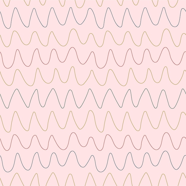 Patrones geométricos naturales sin fisuras formas abstractas sobre un fondo rosa Dibujado a mano