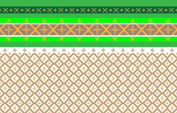 Patrones geométricos y tribales abstractos Uso para escribir o modelar en seda Vector geométrico