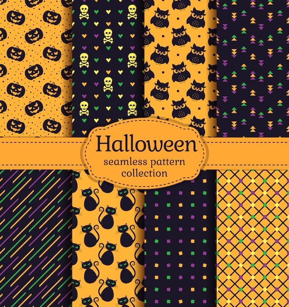 Patrones de halloween continuos