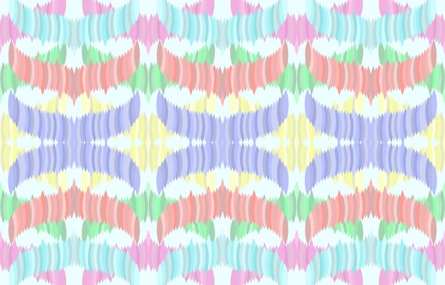 Patrones de ikat de tela étnica de línea de color pastel. Motivo geométrico boho vintage retro estilo minimalista.