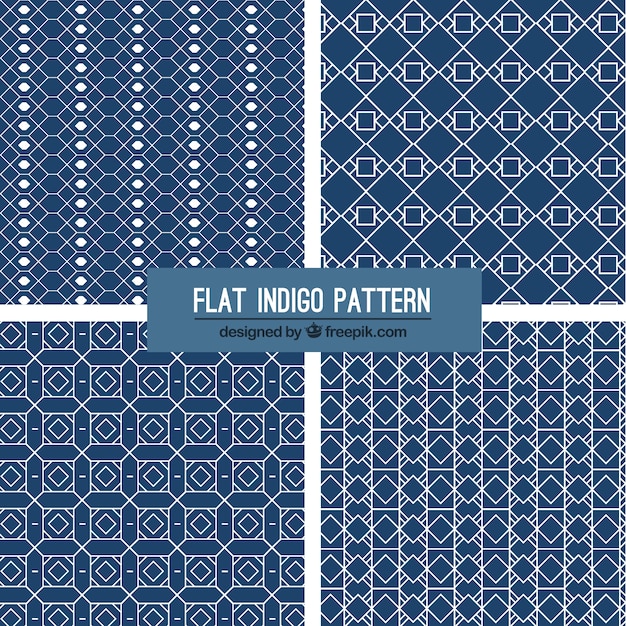 Patrones indigo flat