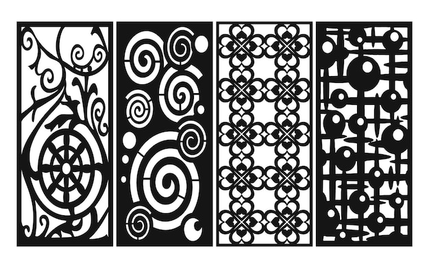 Patrones islámicos decorativos, paneles florales para láser cnc.