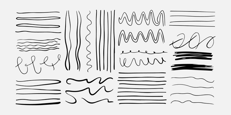 Vector patrones de líneas dibujadas a mano