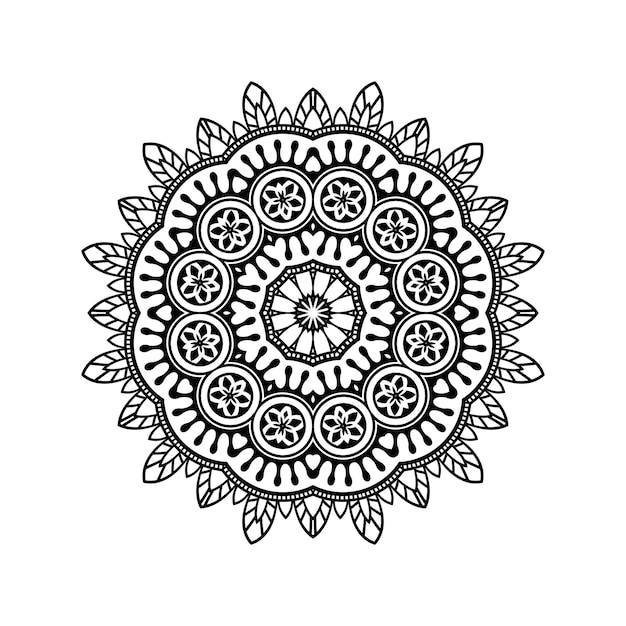 Vector patrones de mandala sobre fondo verdediseño