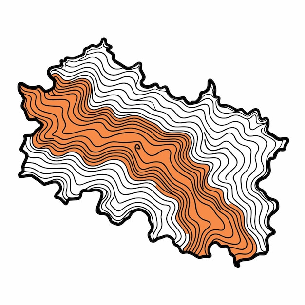 Patrones de mapas de líneas topográficas
