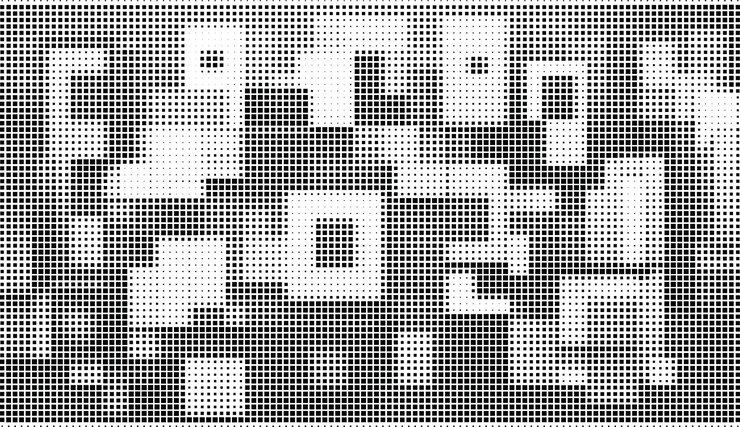Vector patrones de medio tono de píxeles abstractos