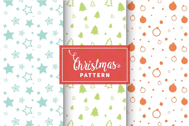 Patrones de Navidad sin fisuras. Diseños simples y minimalistas. EPS 10, objetos vectoriales.