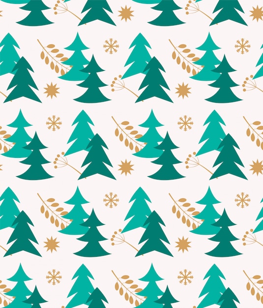 Patrones de Navidad sin fisuras con ramas de abeto. Papel de regalo.