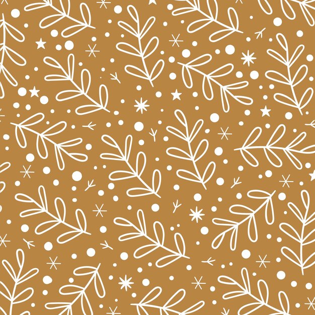 Patrones de Navidad sin fisuras con ramas, bayas y estrellas. Vector. Ilustración de Navidad.