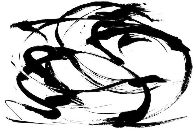 Patrones de pinceladas monocromáticas en un fondo de textura vectorial de alto contraste blanco