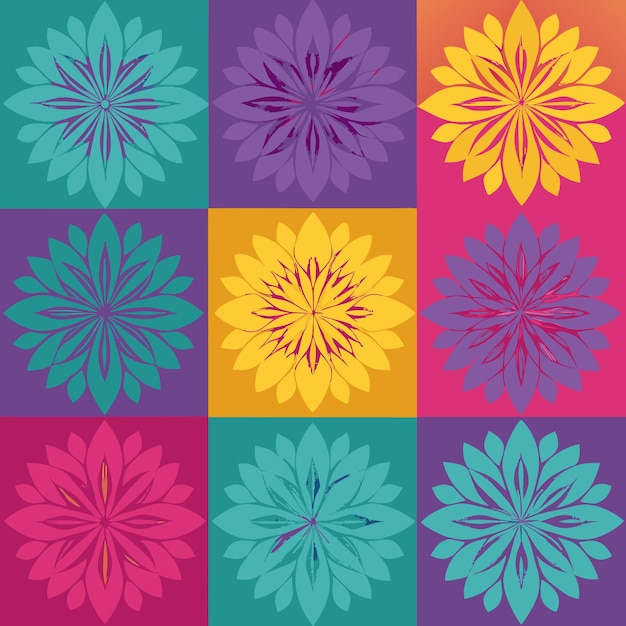 Los patrones radiales de la floración de las flores