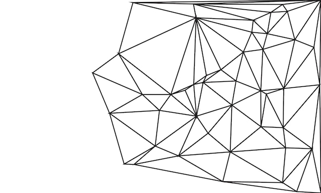 Patrones de red geométricos abstractos con líneas poligonales mínimas y puntos conectados