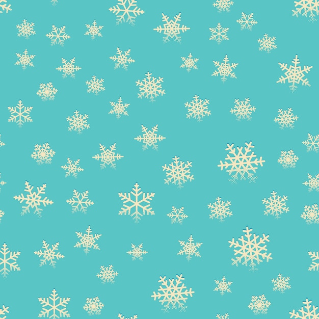 Patrones retro sin fisuras de los copos de nieve para las vacaciones de Navidad de invierno