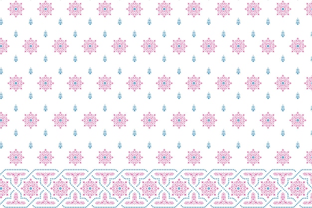 patrones rosados y azules sobre un fondo blanco