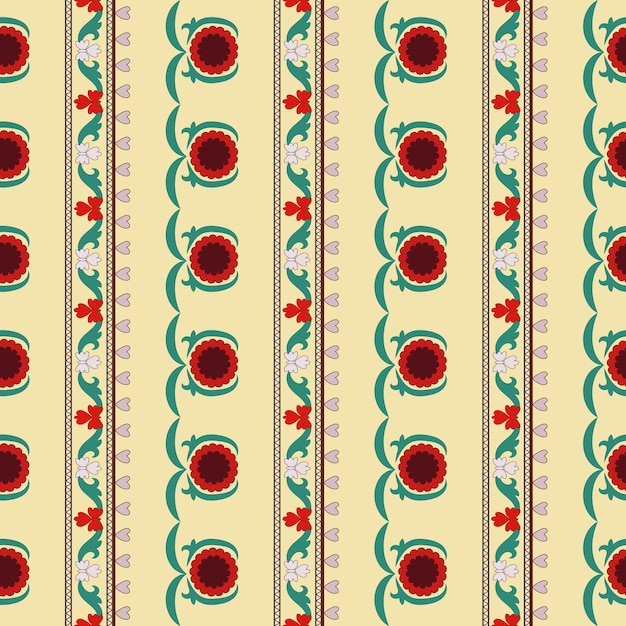 Patrones Suzani sin costuras para crear hermosas telas y otros productos textiles Arte de Uzbekistán