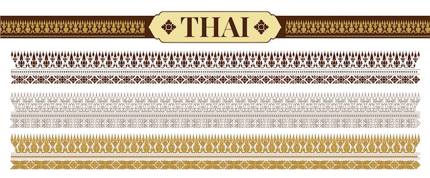Patrones tailandeses tradicionales ilustración vectorial