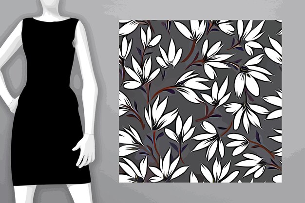 Vector patrones textiles y de papel pintado un trabajo de ilustración digital imprimible diseños de estampados florales