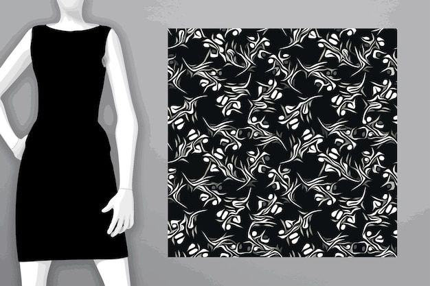 Vector patrones textiles y de papel pintado un trabajo de ilustración digital imprimible diseños de estampados florales