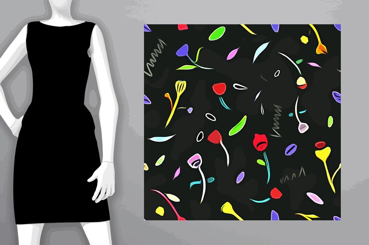 Vector patrones textiles y de papel pintado un trabajo de ilustración digital imprimible diseños de estampados florales