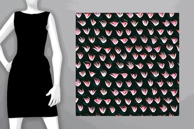 Vector patrones textiles y de papel pintado un trabajo de ilustración digital imprimible diseños de estampados florales