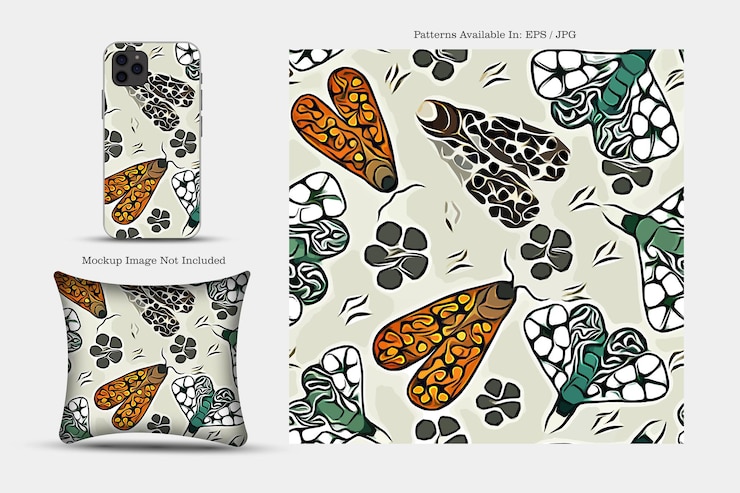 Vector patrones textiles y de papel pintado un trabajo de ilustración digital imprimible diseños de estampados florales