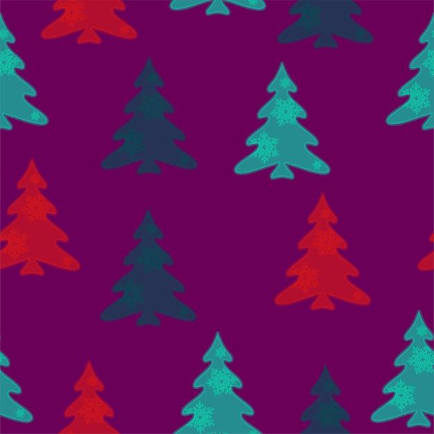 Patrones de vectores sin fisuras de Navidad modernos lindos árboles de Navidad patrón de regalos de Navidad