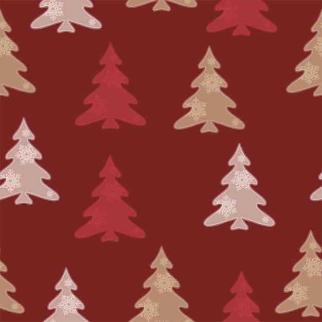 Patrones de vectores sin fisuras de Navidad modernos lindos árboles de Navidad patrón de regalos de Navidad