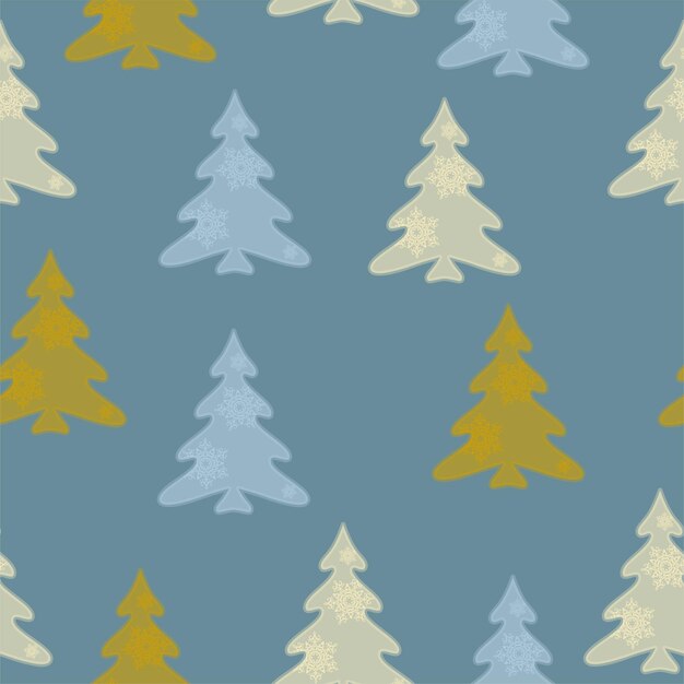 Patrones de vectores sin fisuras de Navidad modernos lindos árboles de Navidad patrón de regalos de Navidad