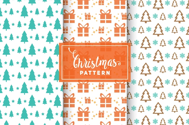 Patrones de vectores de Navidad. Diseños simples y minimalistas. EPS 10, objetos vectoriales.