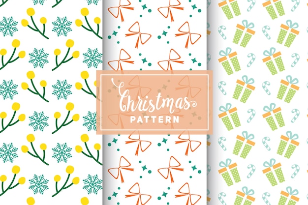 Patrones de vectores de Navidad. Diseños simples y minimalistas. EPS 10, objetos vectoriales.