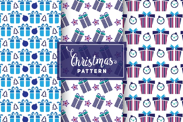 Patrones de vectores de Navidad. Diseños simples y minimalistas. EPS 10, objetos vectoriales.