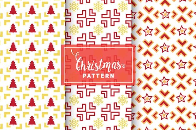 Patrones de vectores de Navidad. Diseños simples y minimalistas. EPS 10, objetos vectoriales.